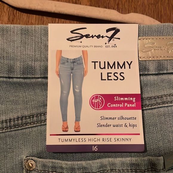 New but never worn Seven Jeans Tummy Less high rise skinny size 16. - Picture 6 of 6